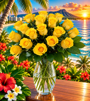 Classic Rose Elegance – Premium Fresh Roses in Glass Vase
