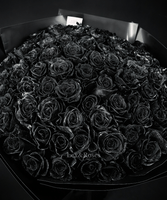 Glitter Black Rose Bouquet