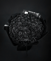 Glitter Black Rose Bouquet