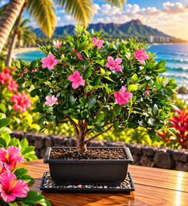 Hawaiian Bloom Azalea Bonsai Tree – Flowering Indoor Plant Gift