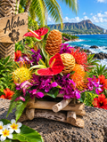 Hawaiian Island Aloha Tropical Flower Arrangement