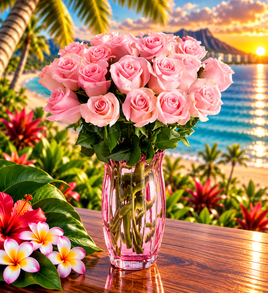 Blushing Paradise Pink Roses – Premium Fresh Cut Rose Bouquet