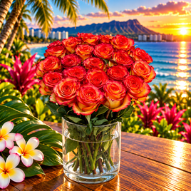 Sunset Flame Roses – Premium Fresh Cut Farm Direct Roses