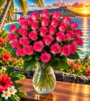 Classic Rose Elegance – Premium Fresh Roses in Glass Vase